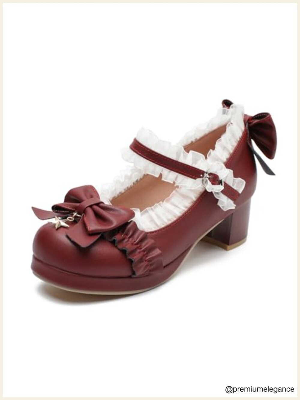 Kawaii Bow Mary Jane Platform Chunky Heel Pumps Lolita Shoes
